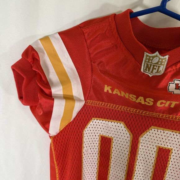 Kansas City Chiefs Jersey Unisex 2 Short Sleeve 00 Vneck Mesh Top - Picture 2 of 9